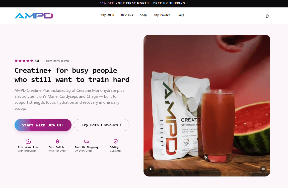 AMPD Lifestyle website