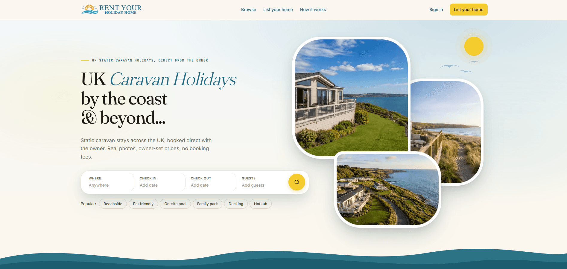 Rent Your Holiday Home website